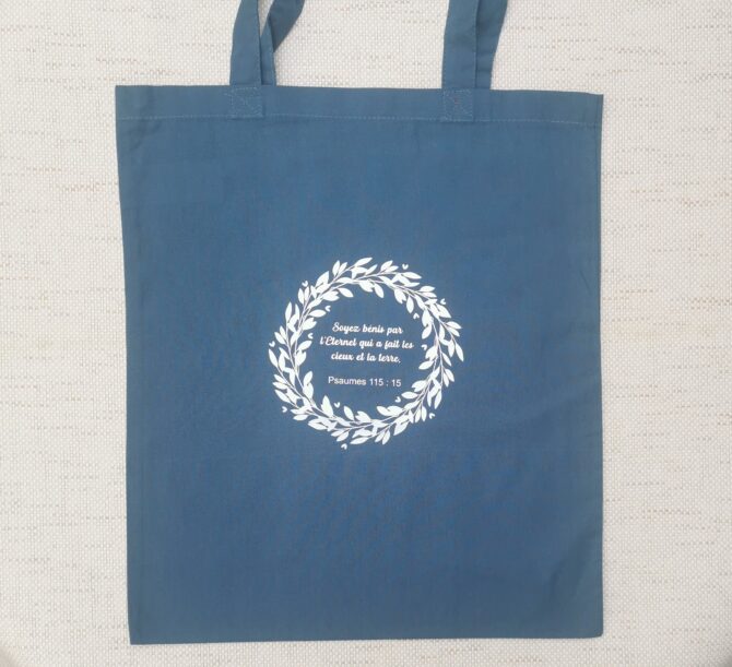 Tote bag bleu 3