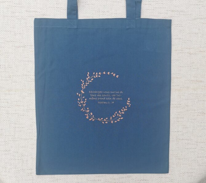 Tote bag bleu 4