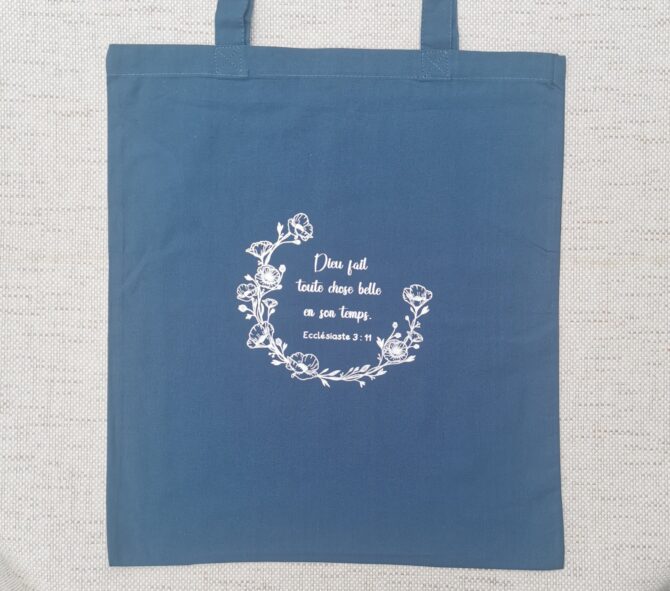 Tote bag bleu 5