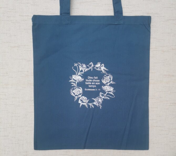 Tote bag bleu 6