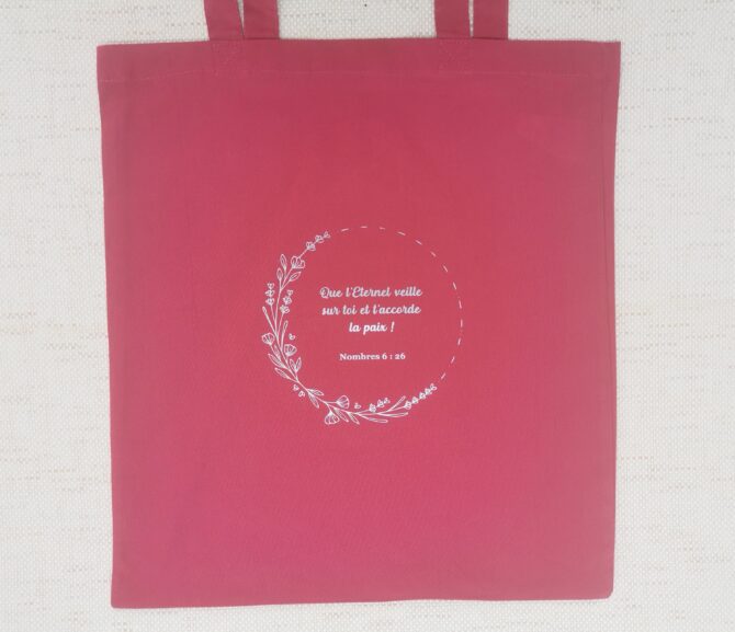 Tote bag rose fushia 2