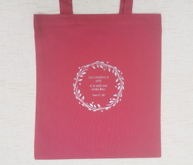 Tote bag rose fushia 3