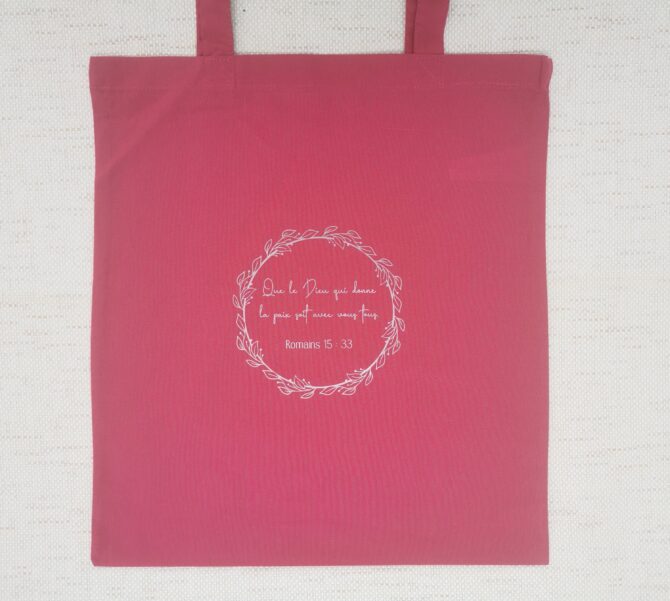 Tote bag rose fushia 4