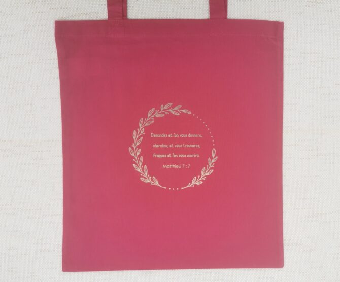 Tote bag rose fushia 5