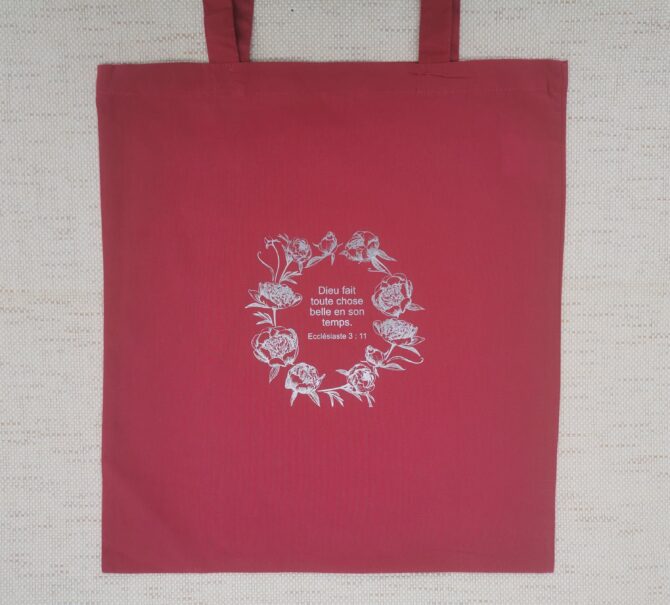 Tote bag rose fushia 5