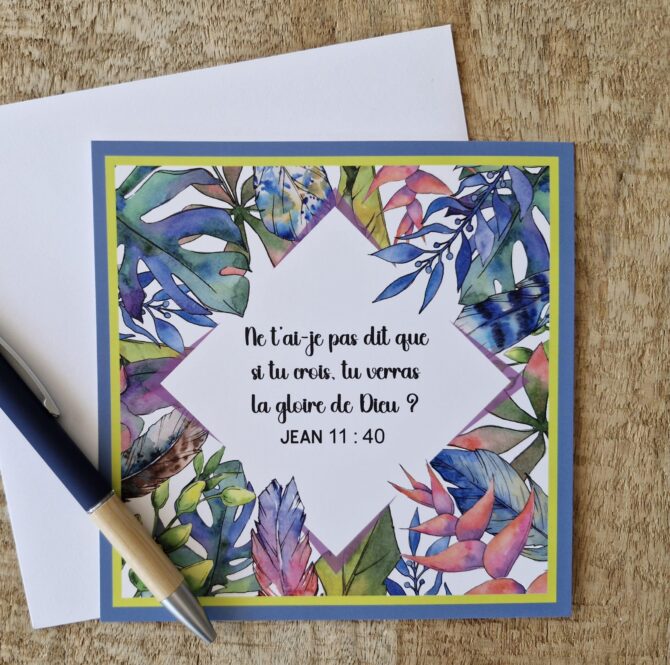 Carte n°28 - Jean 11 : 40