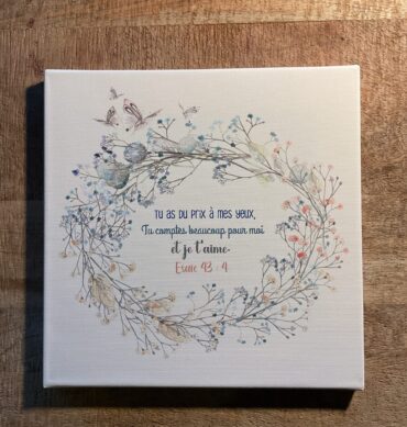 Tableau 30x30 Esaie 43:4