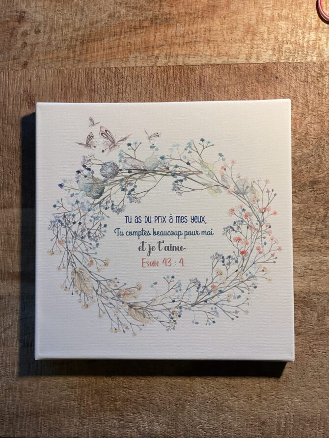 Tableau 30x30 Esaie 43:4