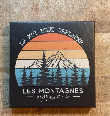 Tableau 20x20 Matthieu 17:20 Noir