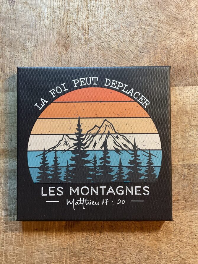 Tableau 20x20 Matthieu 17:20 Noir