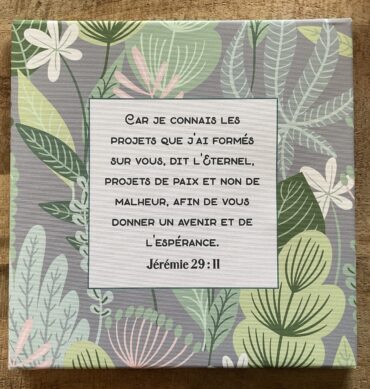 Tableau 40x40 Jérémie 29:11