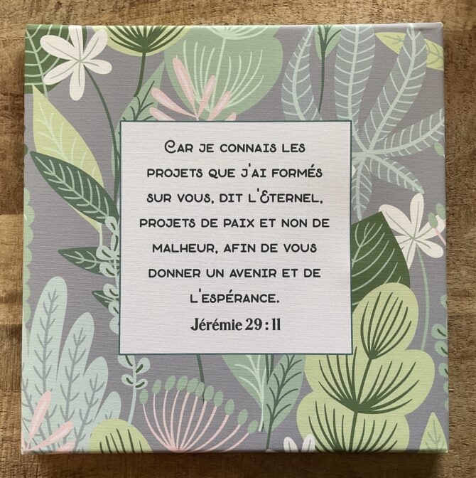 Tableau 40x40 Jérémie 29:11