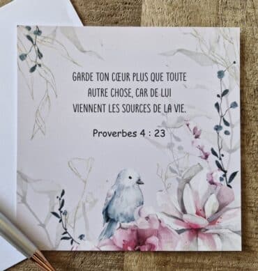 Carte n°66 - Proverbes 4 : 23