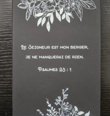 Carnet A5 noir, Psaumes 23 : 1