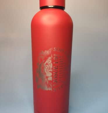 Bouteille isotherme rouge Lion - Josué 1 : 9